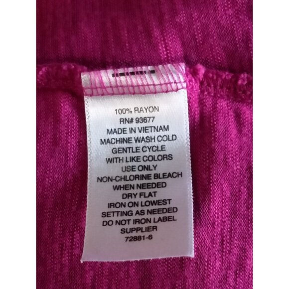 A New Approach Womens Ruffle Sleeve Scoop Neck Top Fuchsia Size XL - Picture 8 of 8